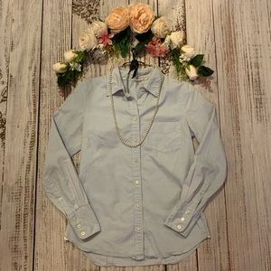 J.Crew Slim Fit Button-Down Shirt Classic Blue Cotton Oxford